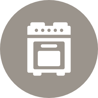 Cook your favorite meal using the gas range
