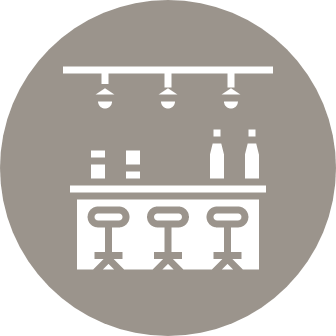 Chill in our resident social lounge with demonstration kitchen&nbsp;
